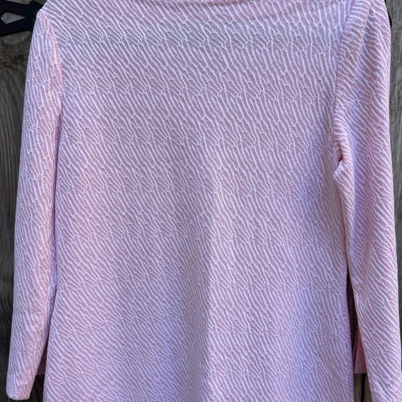 MING WANG Pink Sheath Floral Lace Hem 3/4 Split Sleeve Dress Women’s XS NWT NEW - Picture 14 of 15